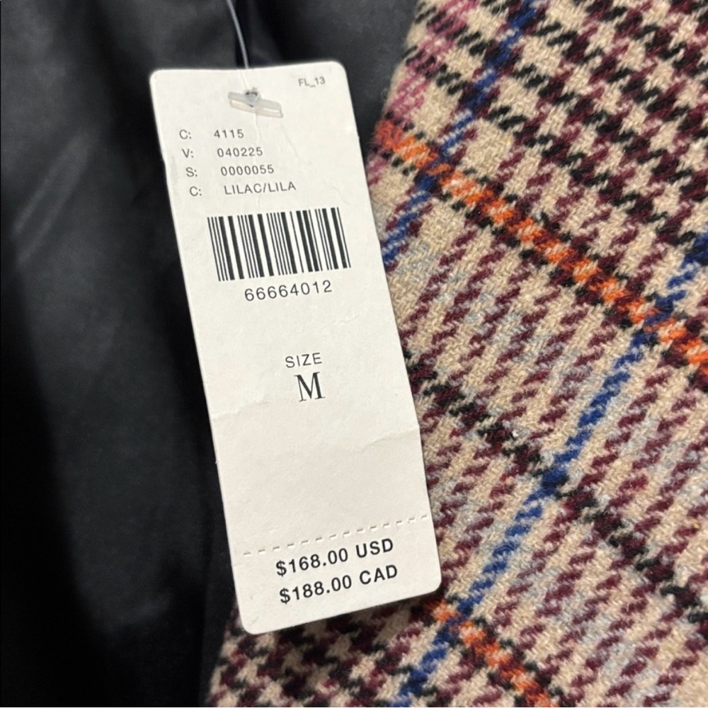 🍒NWT🍒 Avec Les Filles Oversized Double Breasted Plaid Blazer, Size Medium - Picture 10 of 10